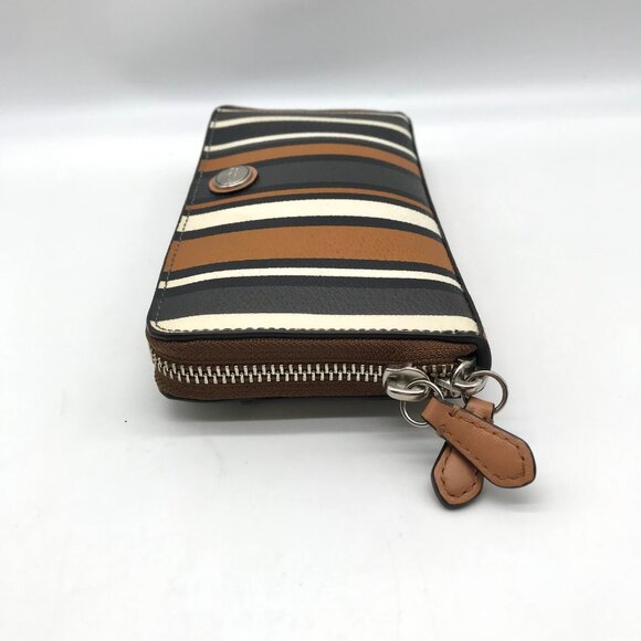 Coach Brown Leather Peyton Accordion Zip Wallet - Picture 4 of 10